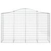 vidaXL Arched Gabion Baskets 6 pcs 200x50x120/140 cm Galvanised Iron