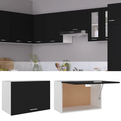 vidaXL Hanging Cabinet Black 60x31x40 cm Engineered Wood