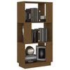 vidaXL Book Cabinet/Room Divider Honey Brown 51x25x101 cm Solid Wood Pine