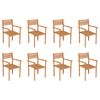 vidaXL 9 Piece Garden Dining Set Solid Teak Wood