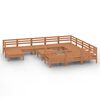 vidaXL 12 Piece Garden Lounge Set Honey Brown Solid Wood Pine