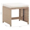 vidaXL 15 Piece Outdoor Dining Set with Cushions Poly Rattan Beige