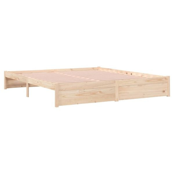 vidaXL Bed Frame without Mattress Solid Wood 180x200 cm Super King Super King Size