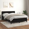 vidaXL Box Spring Bed with Mattress Black 153x203 cm Queen Size Velvet