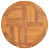 vidaXL Table Top Solid Teak Wood Round 2.5 cm 50 cm