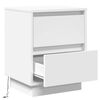 vidaXL Bedside Cabinet 2 pcs White 39 x 34.5 x 50 cm Engineered wood