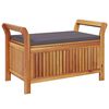 vidaXL Garden Storage Bench with Cushion 91 cm Solid Wood Acacia