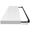 vidaXL Floating Wall Shelves 4 pcs High Gloss White 120x23.5x3.8 cm MDF