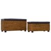 vidaXL Bench Set 2 Pieces Seagrass Brown