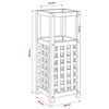 vidaXL Umbrella Stand Solid Walnut Wood 18x18x50 cm