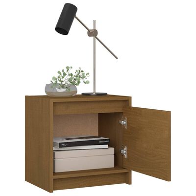 vidaXL Bedside Cabinet Honey Brown 40x30.5x40 cm Solid Pinewood