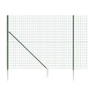 vidaXL Wire Mesh Fence with Spike Anchors Green 1.8x25 m
