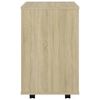 vidaXL Rolling Cabinet Sonoma Oak 46x36x59 cm Engineered Wood