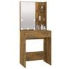 vidaXL Dressing Table with LED Smoked Oak 60x40x140 cm