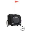vidaXL Pet Bike Trailer Black Oxford Fabric and Iron