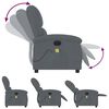 vidaXL Electric Massage Recliner Chair Dark Grey Velvet