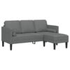 vidaXL Sofa Set with Cushion 2 pcs Dark Grey Polyester