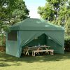 vidaXL Foldable Party Tent Pop-Up with 4 Sidewalls Green