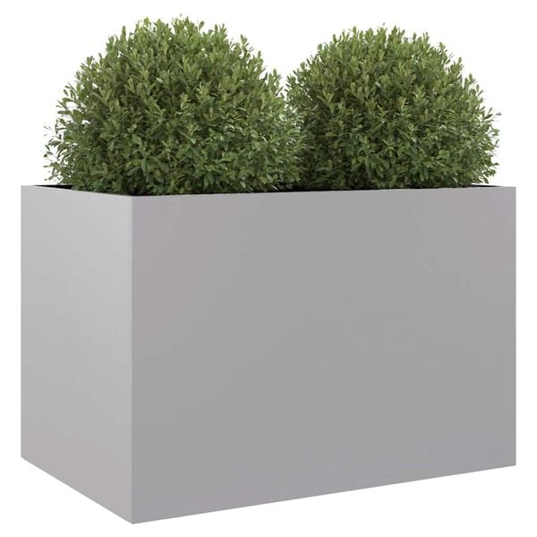 vidaXL Planter Silver 62x40x39 cm Galvanised Steel