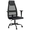 vidaXL Office Chair Height Adjustable Black Mesh Fabric and Faux Leather