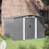 vidaXL Garden Shed 257x298x178 cm Metal Grey