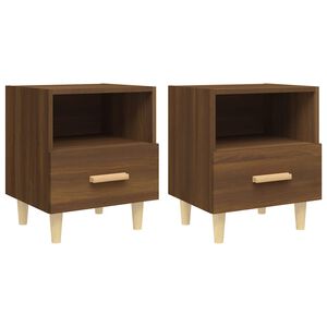 vidaXL Bedside Cabinet | Set of 2 | Brown oak