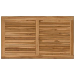 vidaXL Table Top Rectangular Solid Teak Wood Natural
