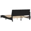 vidaXL Bed Frame without Mattress "Hanko" Black 152x203 cm Queen Velvet