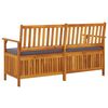 vidaXL Storage Bench with Cushion 148 cm Solid Wood Acacia