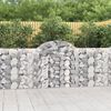 vidaXL Arched Gabion Baskets 14 pcs 200x30x100/120 cm Galvanised Iron