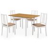 vidaXL 5 Piece Dining Set MDF White