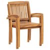 vidaXL Garden Chairs 2 pcs with Green Cushions Solid Teak Wood