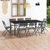 vidaXL 9 Piece Outdoor Dining Set Steel