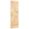 vidaXL Sliding Door NARVIK Natural and Black 70 x 210 cm (213.5 cm)
