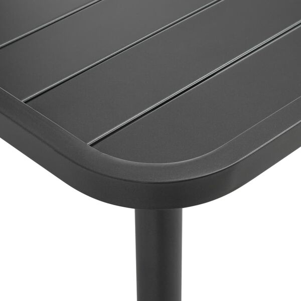 vidaXL Garden Table Dark Grey 80x80x72 cm Steel