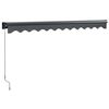 vidaXL Retractable Awning Anthracite 3x2.5 m Fabric and Aluminium