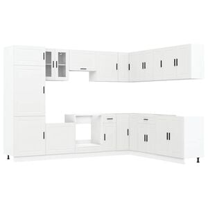 vidaXL 14 Piece Kitchen Cabinet Set "Porto" White Engineered Wood