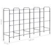 vidaXL Storage Shelf for 12 Crates Silver 190x33x116 cm Steel