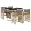 vidaXL Garden Dining Set | Mix Beige and Black