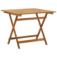 vidaXL Folding Garden Table 90x90x75 cm Solid Acacia Wood