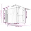 vidaXL Garden Shed Brown 270x130x208.5 cm Galvanised Steel