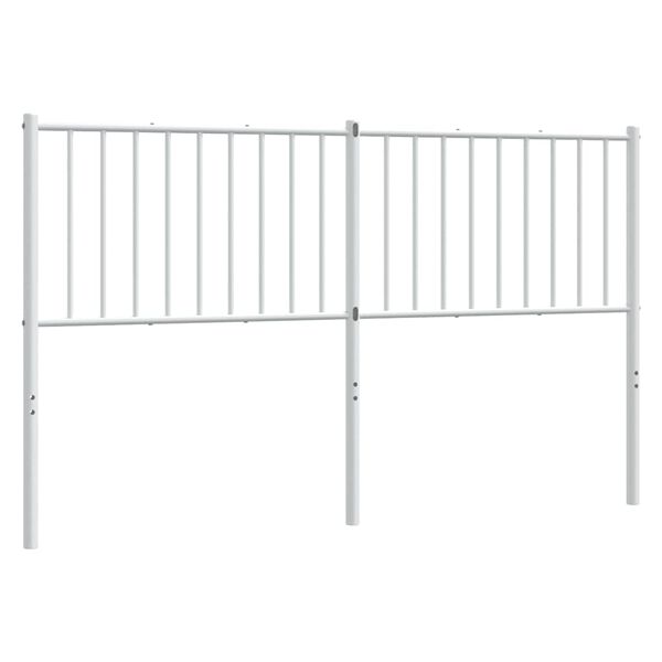 vidaXL Metal Replace Headboard White 150 cm