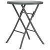 vidaXL 3 Piece Folding Bistro Set Steel Grey