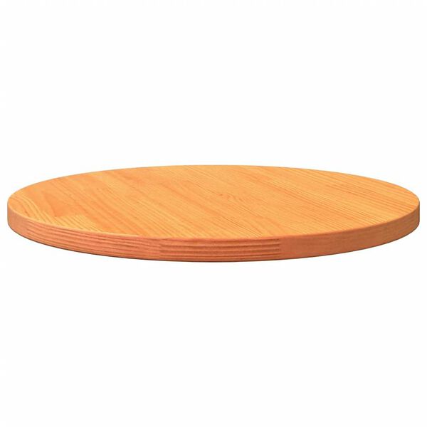 vidaXL Table Top Round Wax Brown Ø70x2.5 cm Solid Wood Pine