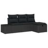 vidaXL Garden Sofa Set 4 pcs Poly Rattan
