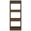 vidaXL Book Cabinet/Room Divider Brown Oak 40x30x103 cm Engineered Wood