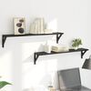 vidaXL Wall Shelves 2 pcs Black Oak 80 x 15 x 15.5 cm Engineered Wood
