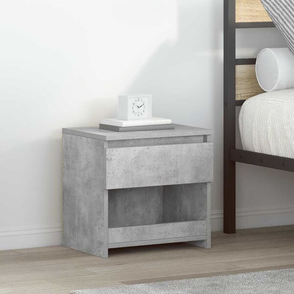 vidaXL Bedside Cabinets 2 pcs Concrete Grey 40x30x39 cm Engineered Wood