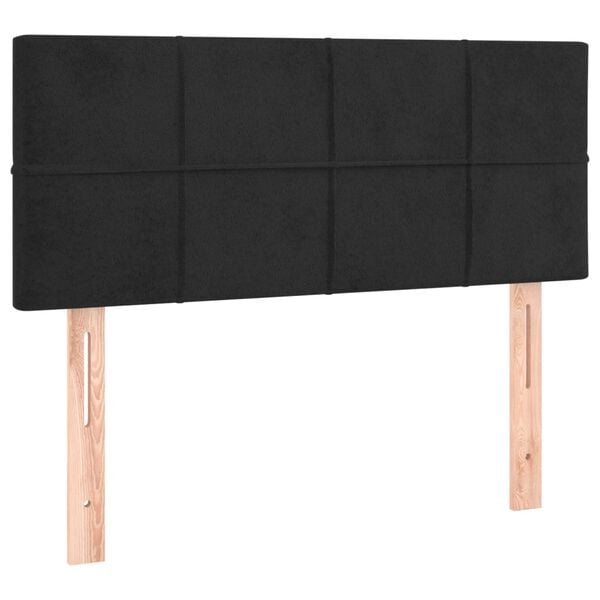 vidaXL LED Headboard Black 100 cm Velvet
