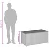 vidaXL Garden Storage Box Mix Beige 190L Poly Rattan